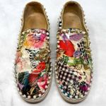 Christian Louboutin Pik Boat Flat Patent Trash Printed Spike Stud Sneaker Shoes Photo 0