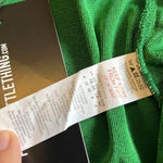 Pretty Little Thing PLT  Green Cross Over Halter Neck Acetate Slinky Crop Top 0 Photo 5