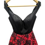 Sherri Hill Laura Marano Collection FORMAL Dress Red/Black ROSES Floral Size 0 Photo 6