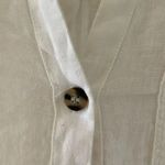 ZARA White Linen Blend Crop Button Up Shirt Boxy Minimalist Bohemian SZ L #1675 Photo 7