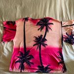 Pink Ombré Palm Print T Photo 1