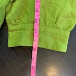 East 5th East‎ 5th Green Linen Blend Peplum Blouse XL Button Front Short Sleeve Cottage Photo 10