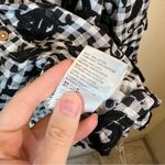 Anthropologie Pilcro Whitney Gingham Quarter Button Up Black White Small Photo 9