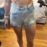 White Fox Boutique White Fox rhinestone denim shorts Photo 0