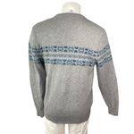 J.Crew Men's Gray Fair Isle Wool Knit Long Sleeve Crew Neck Sweater Top Size L Size L Photo 1
