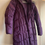 Eddie Bauer Women's Purple Trench Puffer Jacket Size Large Outerwear Coat Winter Photo 0