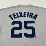 Majestic New York NY Yankees Mark Teixeira #25 MLB Gray Jersey Tee Shirt Adult size L Photo 2