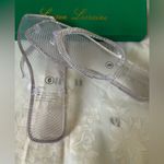 Lauren Lorraine Glittering Silver/Clear Flip Flop Sandals. SIZE 6. New in box Silver Photo 2