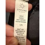 Aerie  Sweat Cardio Sports Bra Size Large Gray Zip Front High Support Active Photo 3