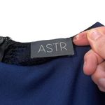 ASTR  Navy Blue Lace Shorts Romper Sheer Layered Womens Small Photo 2