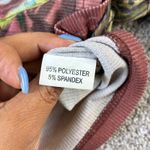 Long Sleeve Crop Top Geometric Pattern Y2K Style Fitted Tee Size S Boho Hippee Red Photo 4