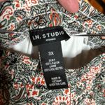 NWT I.N. Studio hi low maxi skirt floral paisley ruffle Olive Orange Size 3X Green Photo 5