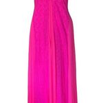 ASOS Womens Maxi Dress Sleeveless Lace and Chiffon Vibrant Bright Pink Size 2 Photo 0