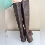 Clarks  Marana Trudy Brown Leather Knee High Low Heel Tall Boots, Sz 9.5 Photo 4