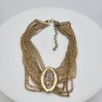 Chico's  Labrodite Amulet Necklace 20" Gold‎ Tone Chunky Multi Strand Lobster Claw Photo 3