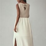 Anthropologie  Sleeveless Sweater Twofer Maxi Dress Size XL Sweater Knit Cotton Photo 1