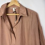 Prologue Light Brown Rayon Long Sleeve Button Down S Photo 3