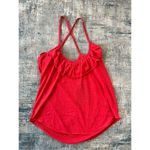 Chaser NWT!  Pinkish Red Strappy Cross Back Linen Blend Tank Medium Photo 3