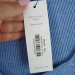 Amour Vert NWT Maelle Ribbed V Neck Long Sleeve Sweater Sky Blue Size M Photo 2