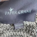 Paper Crane ivory and gray knit and open weave sweater size large Photo 5