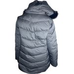 Women's Artic Expedition Curved Hem Down Parka with Detachable Hood Black Small Photo 7