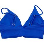 l*space L  Winnie Longline Bikini Top Ribbed Royal Blue Size Medium NEW with tags! Photo 6