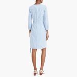 J.Crew  Poplin Wrap Striped Long Sleeve Dress SZ 0 Photo 2