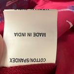 Eshakti Red Floral Embroidered Fit & Flare Cotton Spandex Midi Dress Photo 4