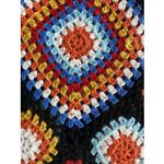 Altar'd State Womens Small Black Knit Granny Square Cropped Top Festival Indie Photo 3