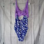 Summer Mae Purple and Blue Floral One Piece Swimsuit Photo 9