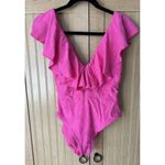 Trina Turk  JOPLIN JACQUARD PLUNGE ONE PIECE SWIMSUIT, HOT PINK,NWT $162 SIZE 8 Photo 3