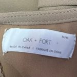 Oak + Fort Tan Brown Keyhole Neck Flutter Sleeve Tie Waist Mini Shift Dress M Size M Photo 3