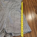 Storia Pinstriped Pocket cotton Romper blue white size medium Photo 5