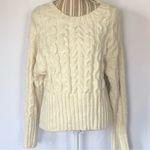 ZARA  oversized drop shoulder cable knit sweater size medium new with tags Photo 2