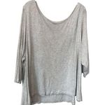 J.Jill Pure Jill Womens Plus Gray Supersoft 3/4 Sleeve Elliptical Tee (3X) Photo 0