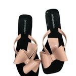 Jeffrey Campbell  NWOT Sugary flip flop in Blush Shiny Black Shiny Photo 5