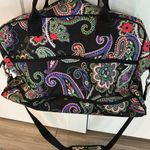 Vera Bradley  Black Travel Bag with Paisley Design Photo 5
