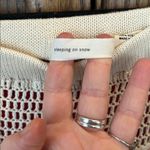 Anthropologie Sleeping on Snow Crochet Maxi Skirt Cream and Red lining Small Photo 3