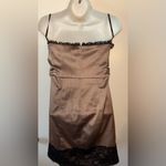 Bebe 2B  Brown Satin strapless Dress small Photo 6