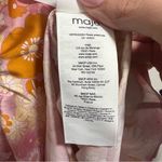 Maje NEW NWT  Rolille Ruched Satin Mini Dress In Flower Power Floral Print Photo 14