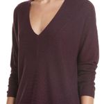Eileen Fisher Maroon Knit Sweater Silky Tencel V-Neck Boxy Lightweight Photo 5