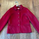 Pendleton 100% Merino Wool red blazer jacket small Photo 6