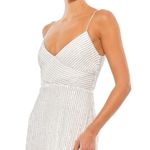 Mac Duggal 10817 Pearl White Beaded Art Deco Full Length Gown Dress Women’s US 4 Photo 9