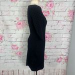 Kate Spade  black velvet dot bow neckline ponte 3/4 sleeve sheath dress Photo 3