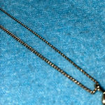 SKULL charm with red stone eyes on a wing charm holder adjustable chain necklace Blue Photo 2