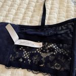 Adore Me Adored by  32C Longline Underwire Floral Lace Demi Cup Bra Blue Black Photo 6