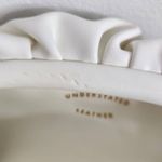 Understated Leather  Cream Clutch with Gold-Tone Chain Mother's Day Gift Photo 6