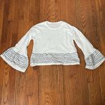 See By Chloe Embroidered Bell Sleeve Boxy Top snow white size Small Photo 1