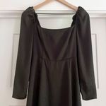 Aritzia Wilfred Square Neck Satin Midi Dress Black Size 0 XS Photo 2