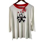 Unique Vintage  Felix The Cat Hearts Graphic Top‎ Red Neck Tie Womens L Photo 9